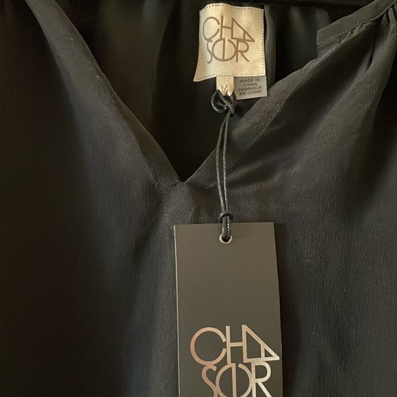 SILK chaser blouse with tie sleeves - Picture 2 of 7